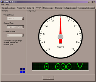 ksDaq Analog Input Sheet